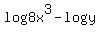 log+8x%5E3+-+log+y