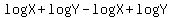 log+X+%2B+log+Y+-+log+X+%2B+log+Y