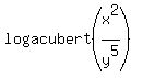 log+a+cube+rt+%28x%5E2%2Fy%5E5%29
