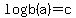 log+b%28a%29=c