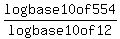 log+base+10+of+554%2Flog+base+10+of+12
