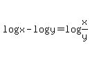 log+x+-+log+y+=+log+%28x%2Fy%29