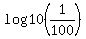 \"log10%281%2F100%29\"