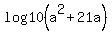 log10%28a%5E2%2B21a%29%29=2