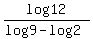 log12%2F%28log9-log2%29