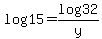 log15=log32%2Fy