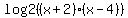 log2%28%28x%2B2%29%2A%28x-4%29%29