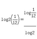 log2%281%2F12%29=log%281%2F12%29%2Flog%282%29
