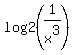 log2%281%2Fx%5E3%29