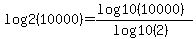 log2%2810000%29=%28log10%2810000%29%29%2F%28log10%282%29%29