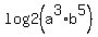 log2%28a%5E3%2Ab%5E5%29