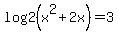 log2%28x%5E2%2B2x%29=3