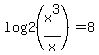 log2%28x%5E3%2Fx%29=8