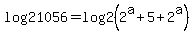 log2+1056+=+log2%282%5Ea%2B5+%2B+2%5Ea%29+