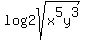 log2sqrt%28x%5E5y%5E3%29
