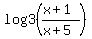 log3%28%28x%2B1%29%2F%28x%2B5%29%29