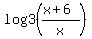 log3%28%28x%2B6%29%2Fx%29