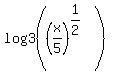 log3%28%28x%2F5%29%5E%281%2F2%29%29