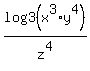 log3+%28x%5E3%2Ay%5E4%29%2Fz%5E4