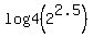 log4%282%5E2.5%29