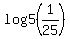 log5%281%2F25%29