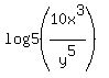 log5%2810x%5E3%2Fy%5E5%29