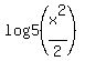 log5%28x%5E2%2F2%29