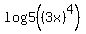 log5+%28%283x%29%5E4%29