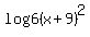 log6%28x%2B9%29%5E2