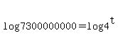 log7300000000=log+%284%5Et%29