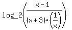 log_2%28%28x-1%29%2F%28x%2B3%29%281%2Fx%29%29