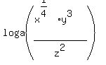 loga%28%28x%5E%281%2F4%29%2Ay%5E3%29%2Fz%5E2%29