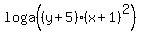 loga%28%28y%2B5%29%28x%2B1%29%5E2%29