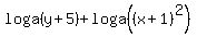 loga%28y%2B5%29%2Bloga%28%28x%2B1%29%5E2%29