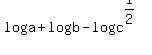 loga%2Blogb-logc%5E%281%2F2%29