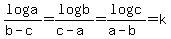 loga%2F%28b-c%29+=+logb%2F%28c-a%29+=+logc%2F%28a-b%29+=+k
