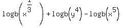 logb%28x%5E%281%2F3%29%29+%2B+logb%28y%5E4%29+-+logb%28x%5E5%29