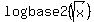 logbase2%28sqrt%28x%29%29