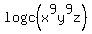 logc%28x%5E9y%5E9z%29