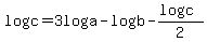 logc=3loga-logb-%28logc%29%2F2