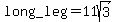 long+_leg+=+11sqrt%283%29+