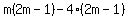 m%282m-1%29-4%282m-1%29