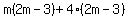 m%282m-3%29%2B4%282m-3%29