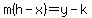 m%28h-x%29=y-k