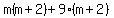m%28m%2B2%29%2B9%28m%2B2%29