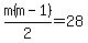 m%28m-1%29%2F2=28