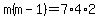 m%28m-1%29=7%2A4%2A2