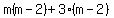 m%28m-2%29%2B3%28m-2%29