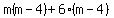 m%28m-4%29%2B6%28m-4%29