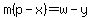 m%28p-x%29=w-y